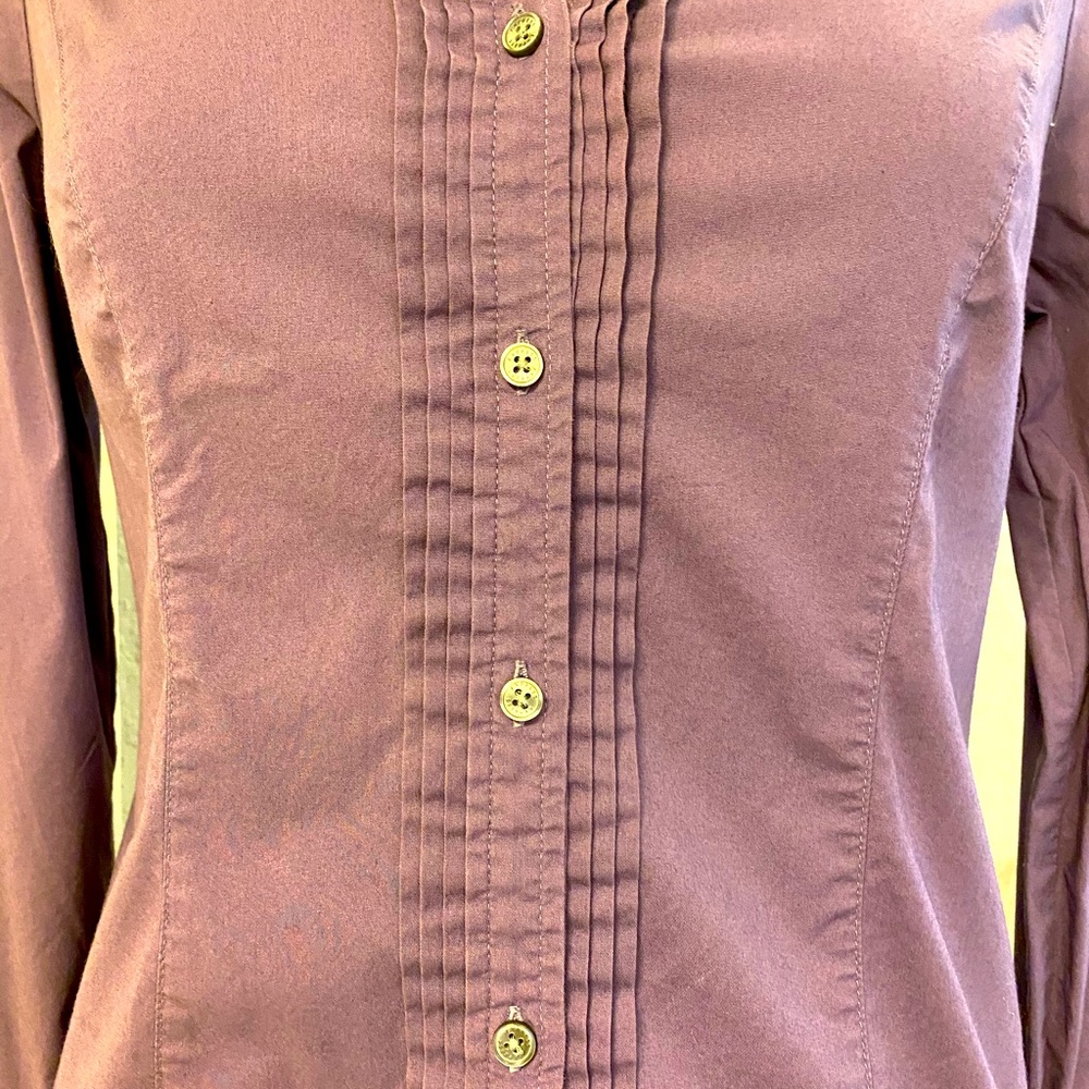 Express The Essentials Front Button Blouse - image 6